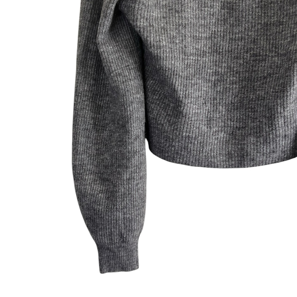 H&M | Gray balloon sleeve square neck knit sweater - Picture 7 of 10